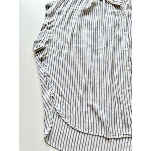MADEWELL Central Dalton Stripe Lyocell Twill Oversized Shirt Top, Size XXL - Picture 11 of 15
